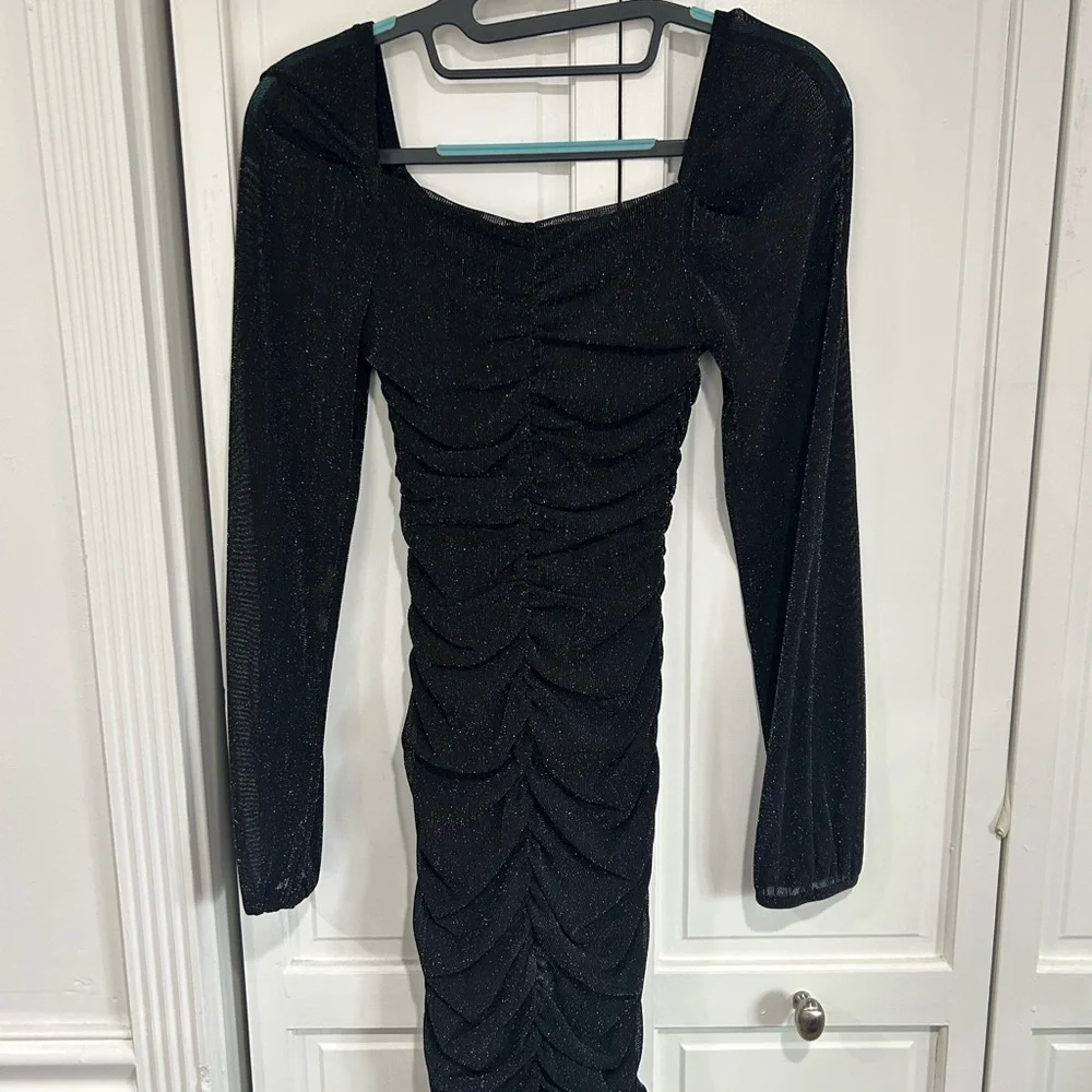 Black Ruched Dress - Picture 7 of 7